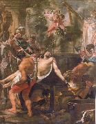 Brun, Charles Le The Martyrdom of st john the evangelist at the porta Latina oil painting artist